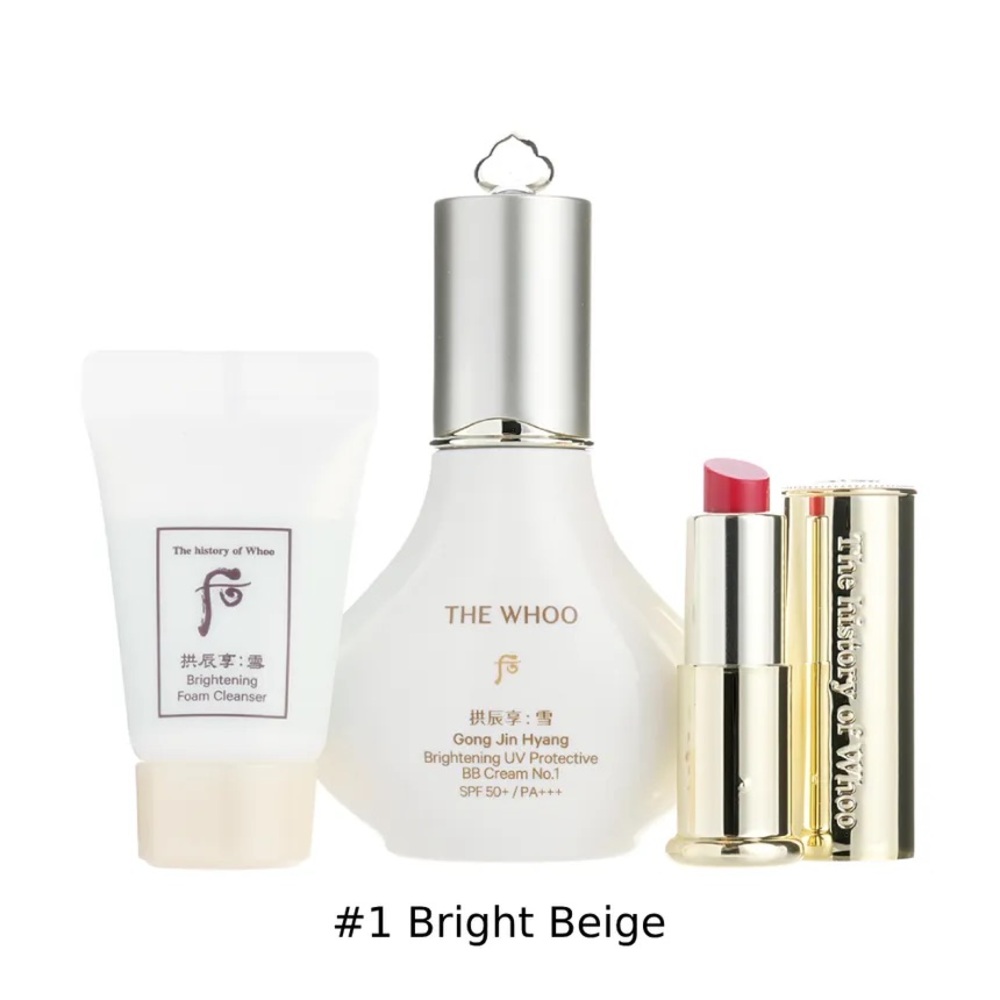 THE WHOO Gong Jin Hyang Brightening UV Protective BB Cream No.1 Set expired 2028